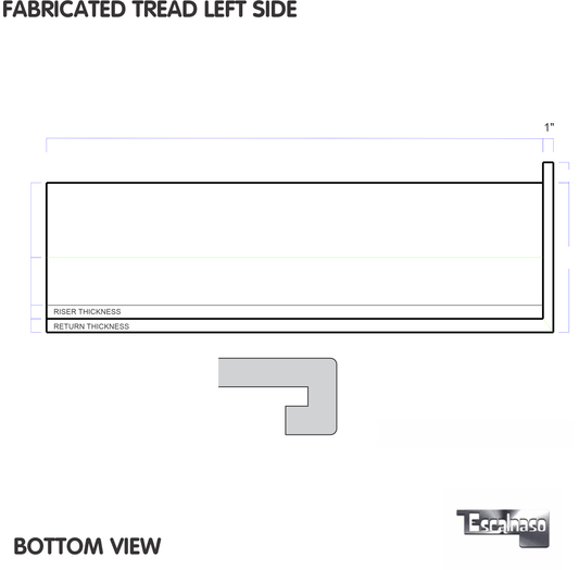 (10301) VILLA TREAD ADD CAP TO LEFT SIDE