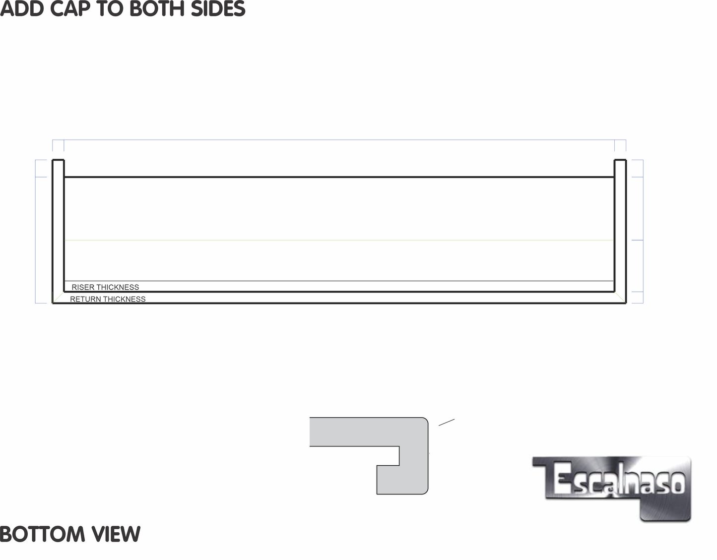 (10303) VILLA TREAD ADD CAP TO BOTH SIDES