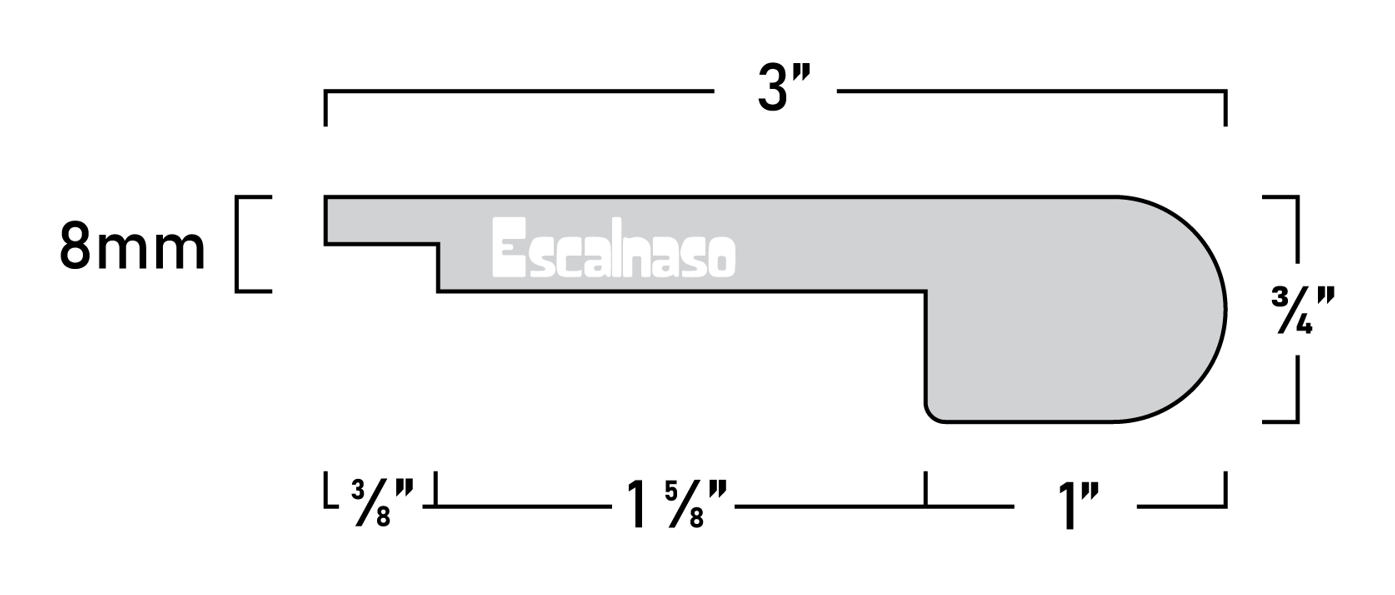 (11008) 8 MM SUBURBS STAIR NOSINGS FLUSH
