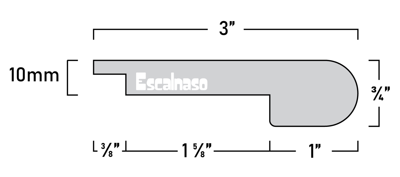(11010) 10 MM SUBURBS STAIR NOSINGS FLUSH