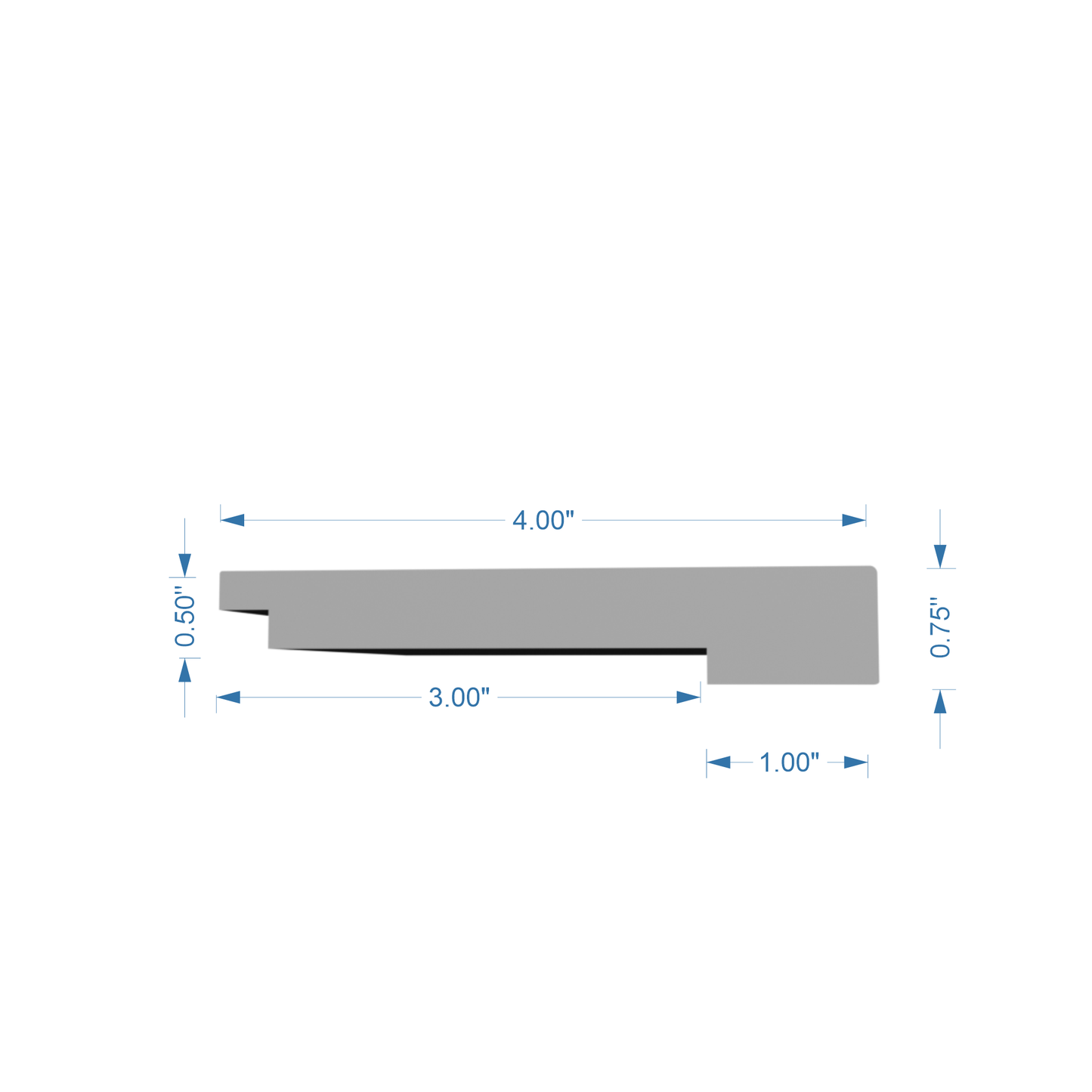 (11012) 12 MM SUBURBS STAIR NOSINGS FLUSH