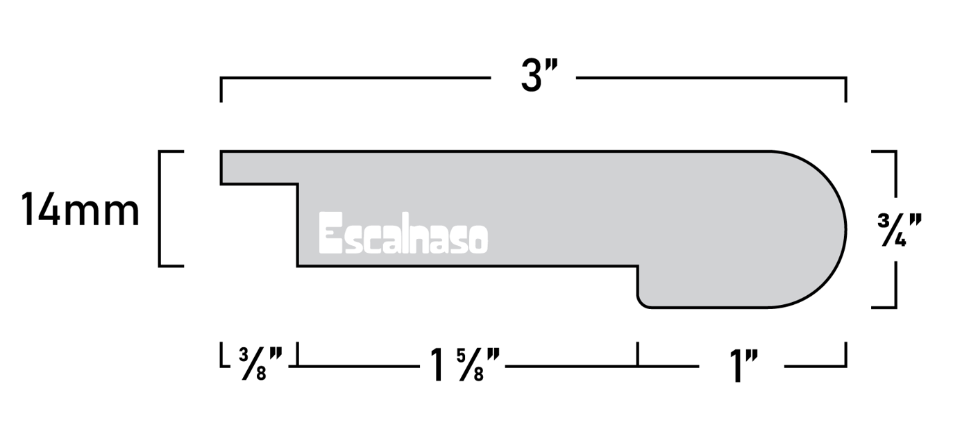 (11014) 14 MM SUBURBS STAIR NOSINGS FLUSH