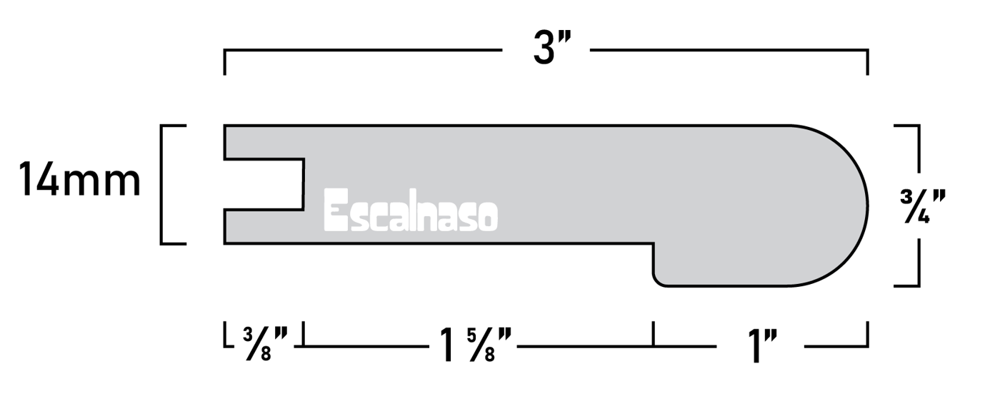 (11016) 14 MM SUBURBS STAIR NOSINGS FLUSH