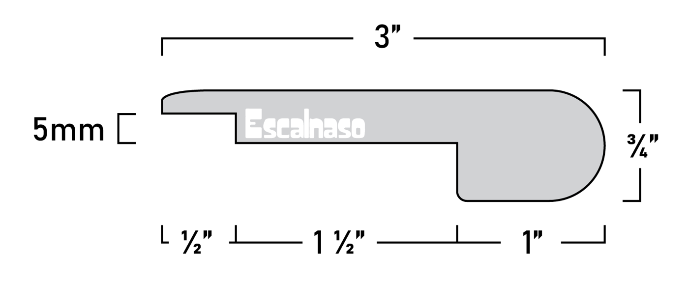 (11205) 5 MM SUBURBS STAIR NOSINGS OVERLAP