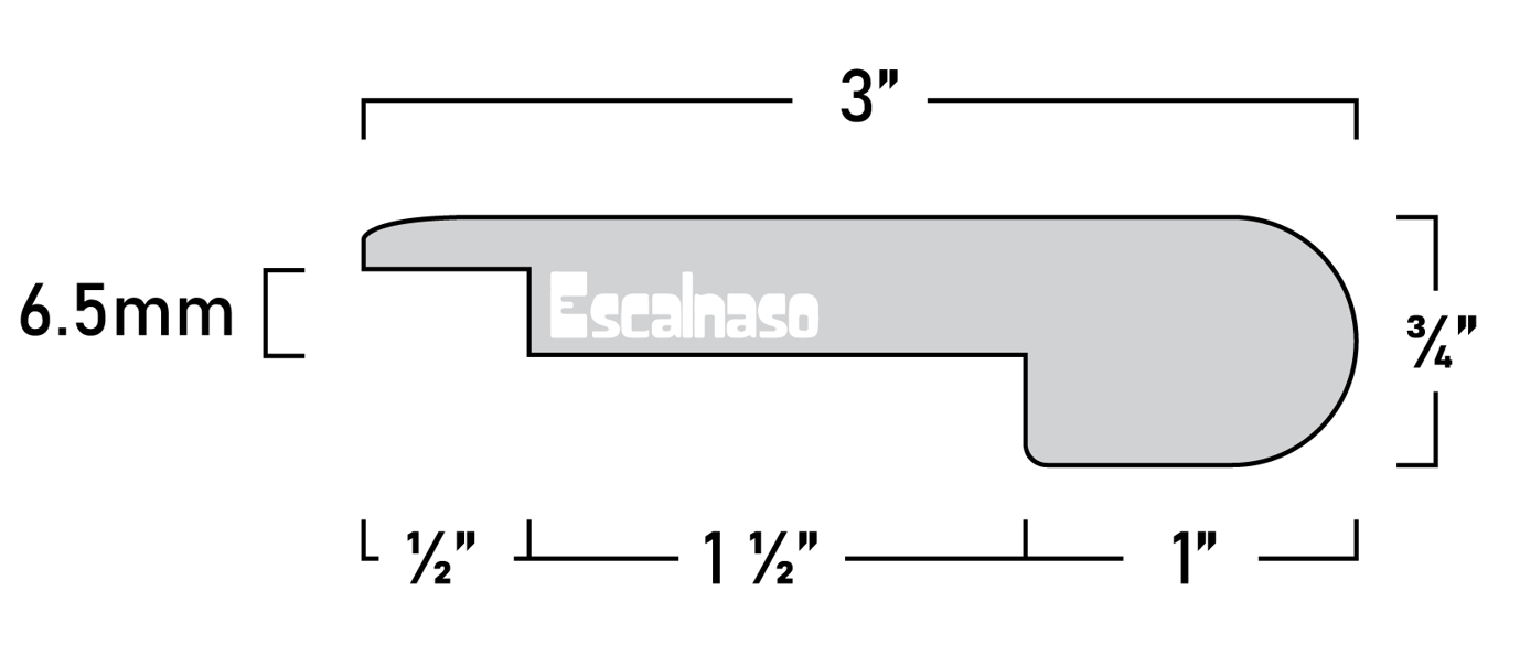 (11206) 6.5 MM SUBURBS STAIR NOSINGS OVERLAP