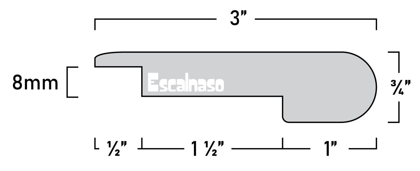(11208) 8 MM SUBURBS STAIR NOSINGS OVERLAP