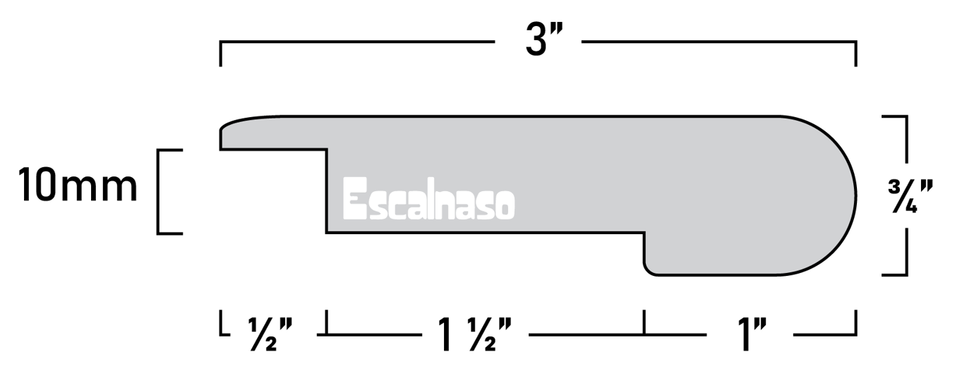 (11210) 10 MM SUBURBS STAIR NOSINGS OVERLAP