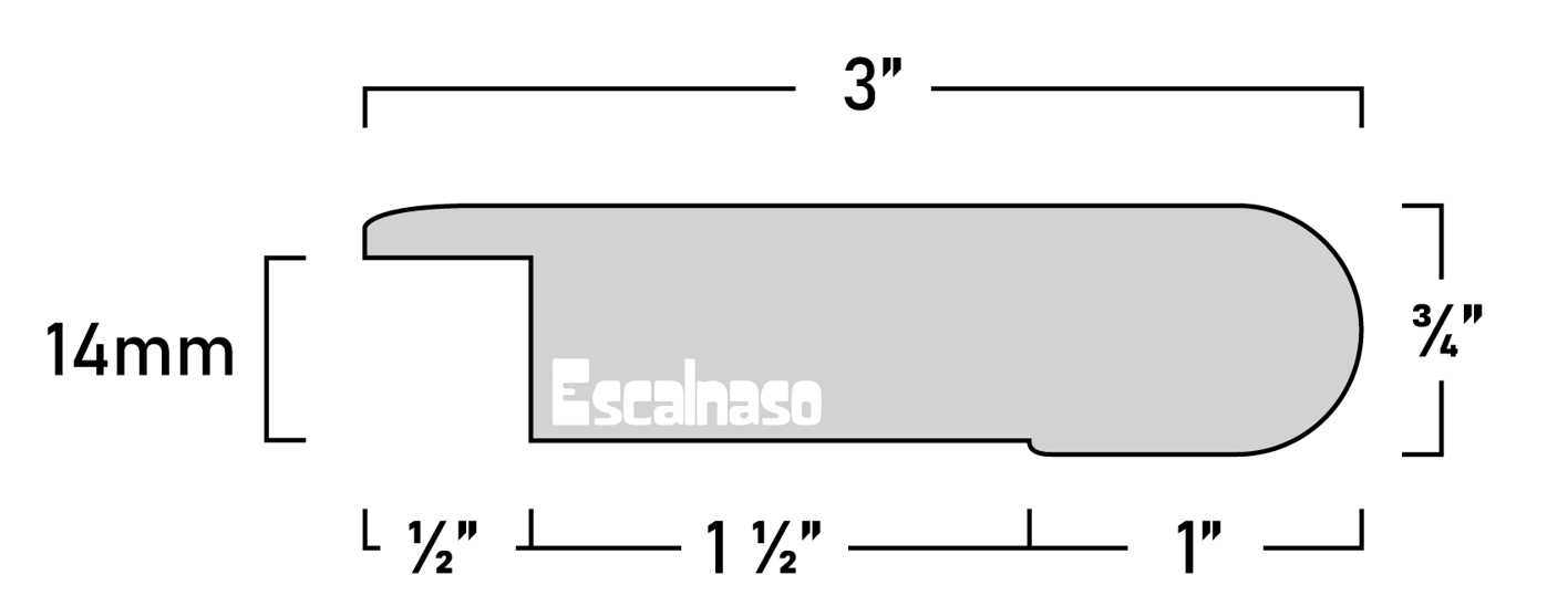 (11214) 14 MM SUBURBS STAIR NOSINGS OVERLAP