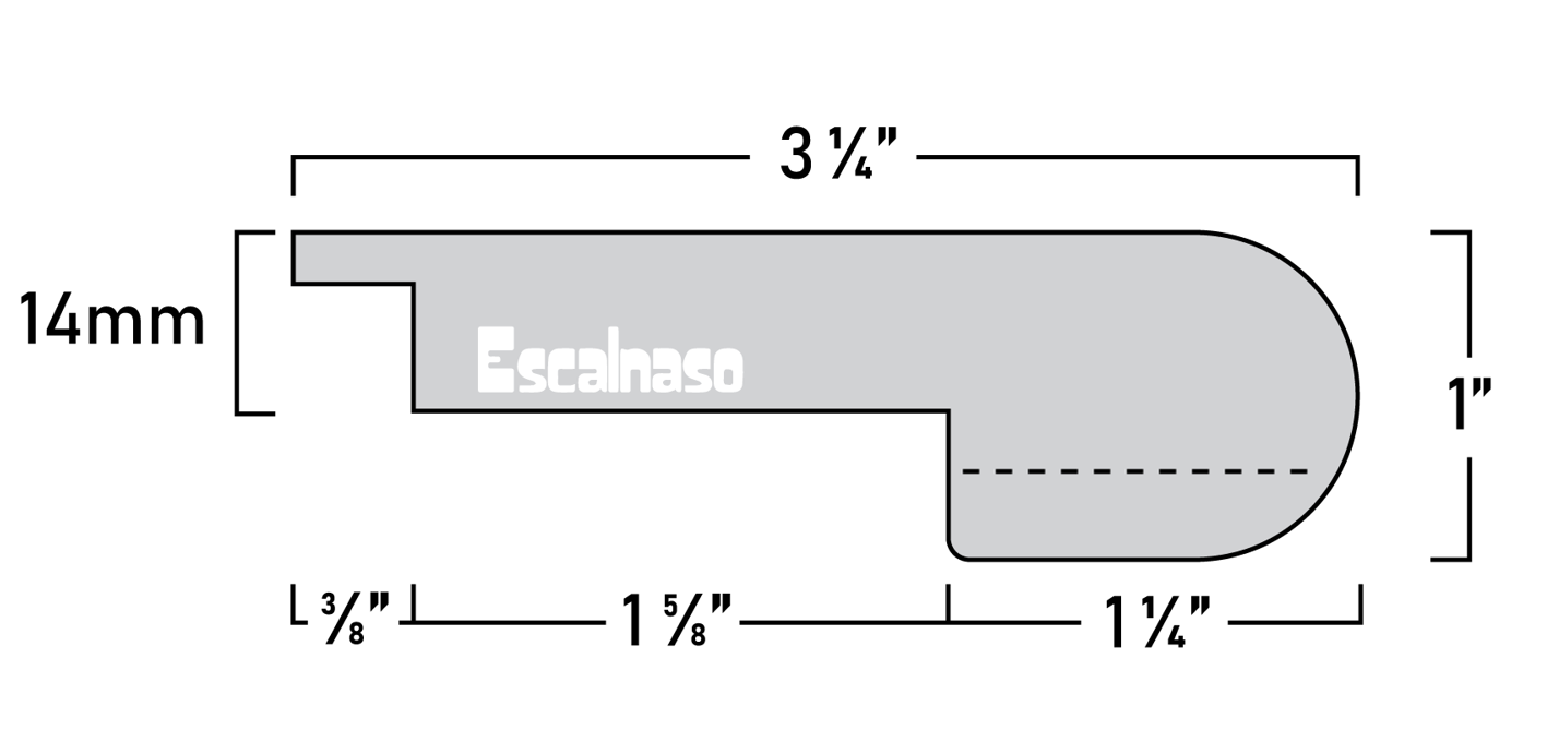 (11314) 14 MM DOWNTOWN STAIR NOSINGS FLUSH