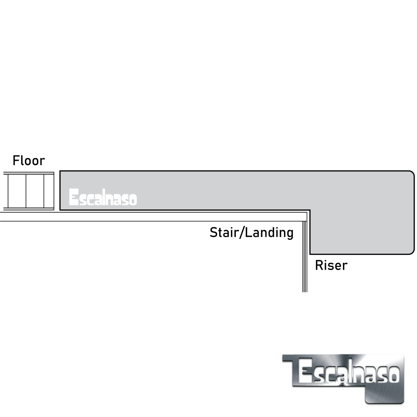 (11332) 12 MM MIDTOWN STAIR NOSINGS FLUSH
