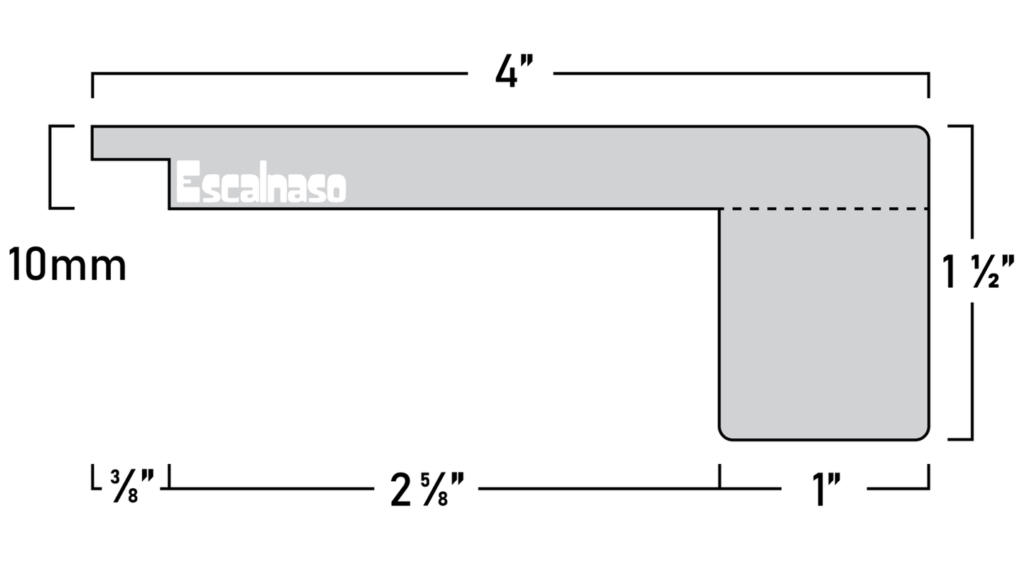 (11410) 10 MM UPTOWN STAIR NOSINGS FLUSH