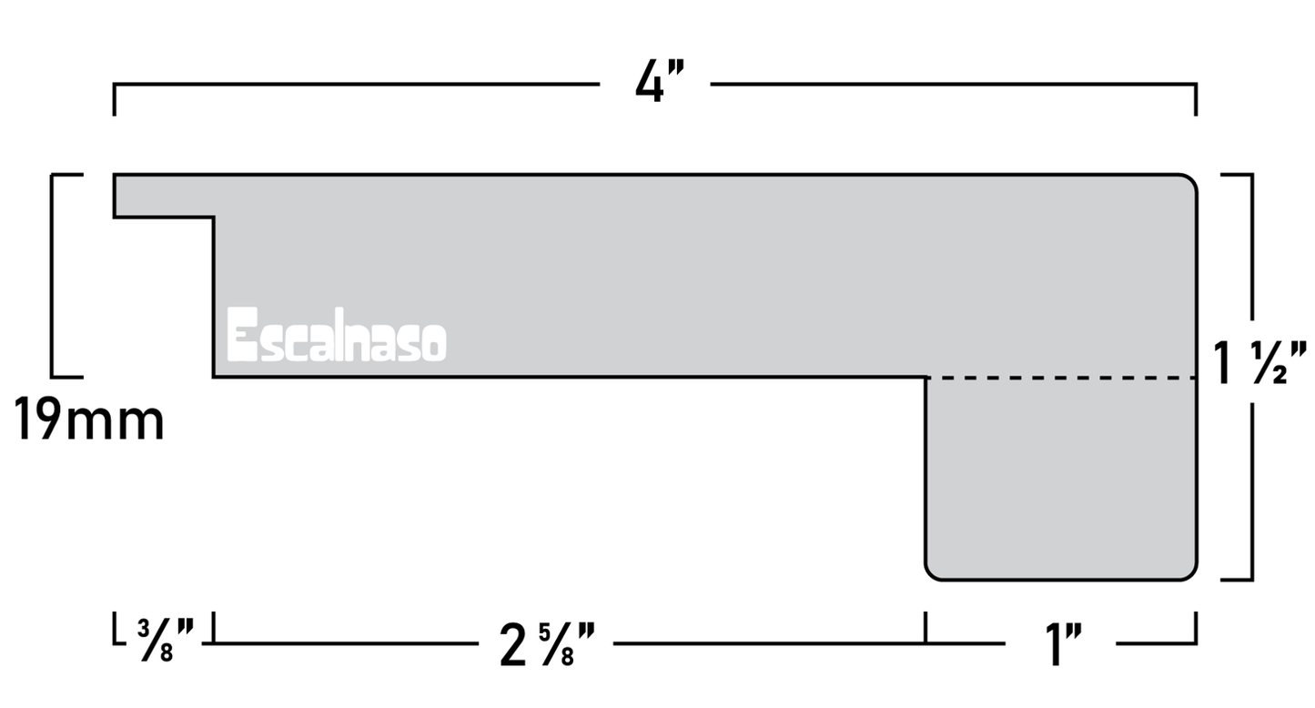 (11419) 19 MM UPTOWN STAIR NOSINGS FLUSH
