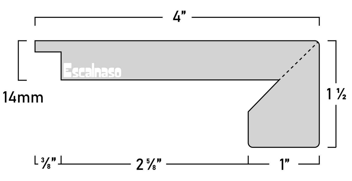 (11524) 14 MM ESTATE STAIR NOSINGS FLUSH