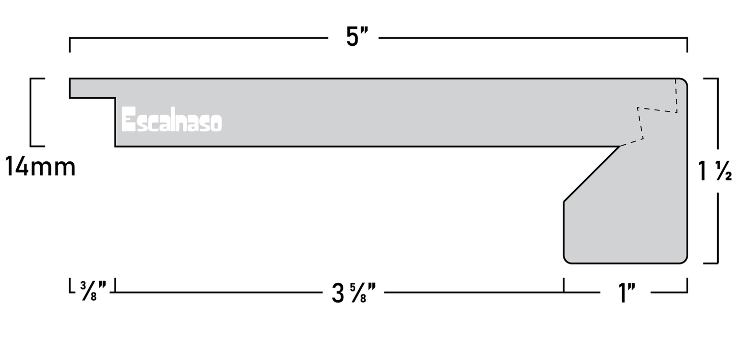 (11614) 14 MM VILLA STAIR NOSINGS FLUSH