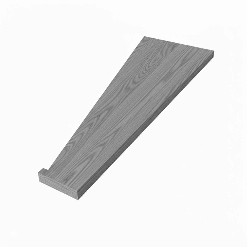 (13653) UPTOWN PIE SHAPE TREAD ADD CAP SMALL LEFT SOLID