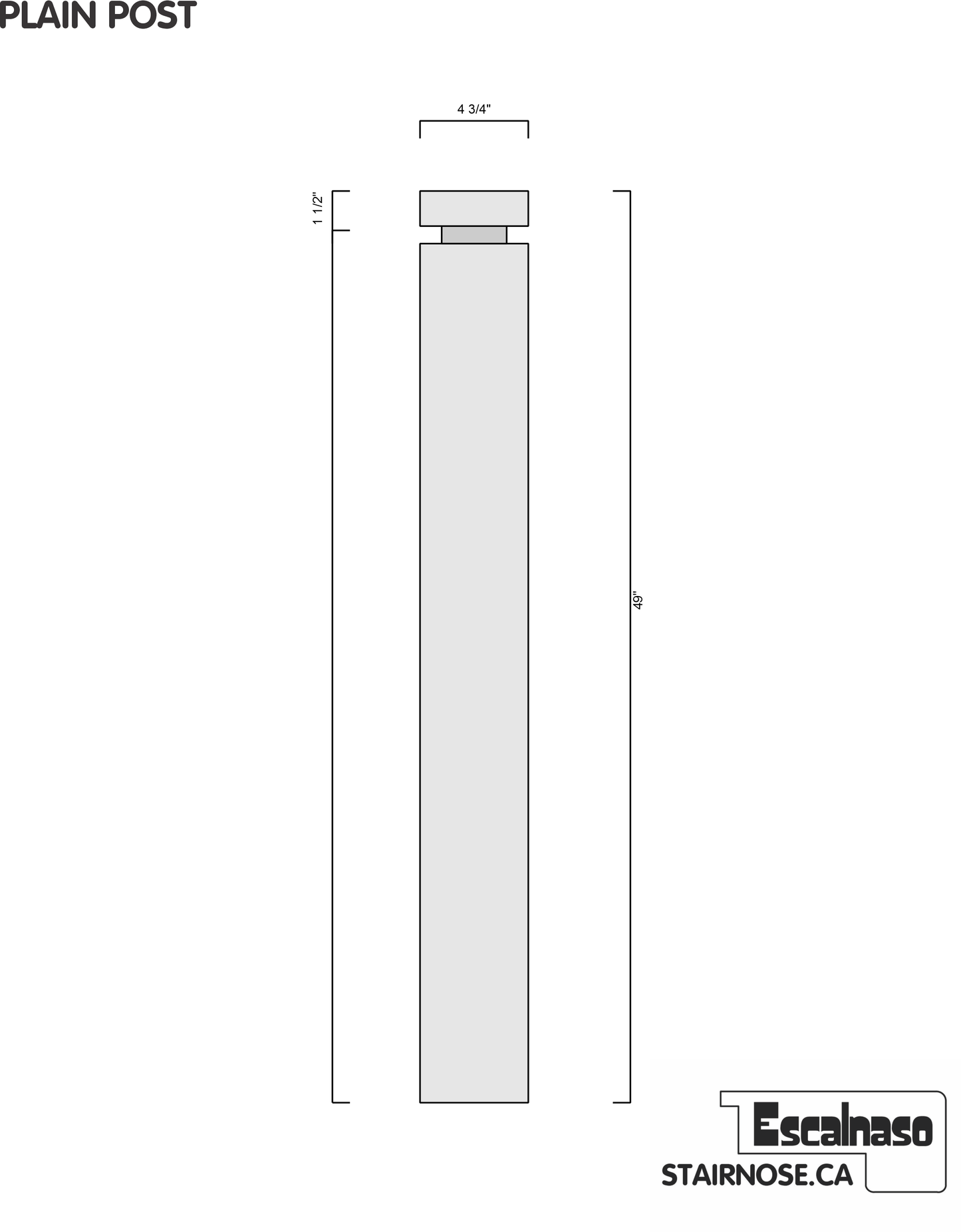(18121) LARGE PLAIN POST
