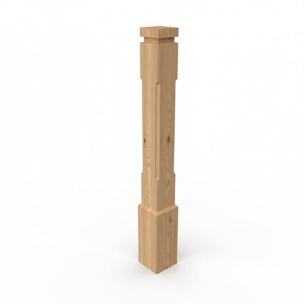 (18133) LARGE CORNER FLUTED POST WITH BASE
