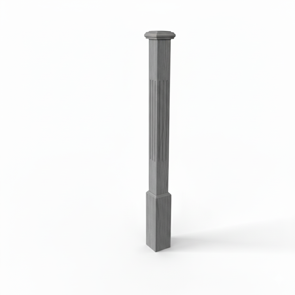 (18142) SMALL ENGRAVED POST WITH CAP AND BASE