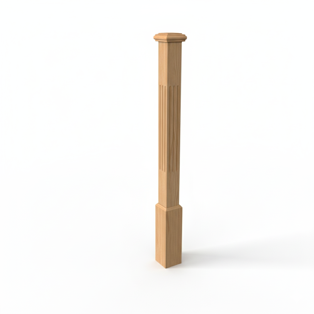(18142) SMALL ENGRAVED POST WITH CAP AND BASE