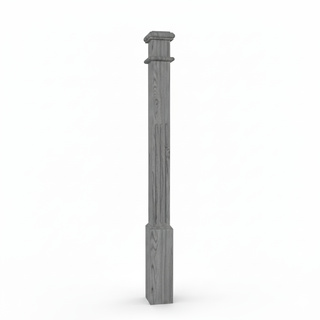 (18154) SMALL ROUTER POST WITH CAP BASE AND TOP TRIM