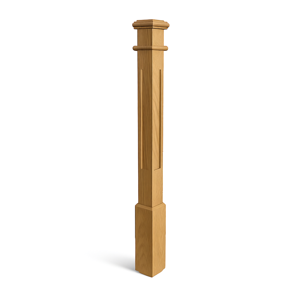 (18164) SMALL SHAKER POST WITH CAP BASE AND TOP TRIM