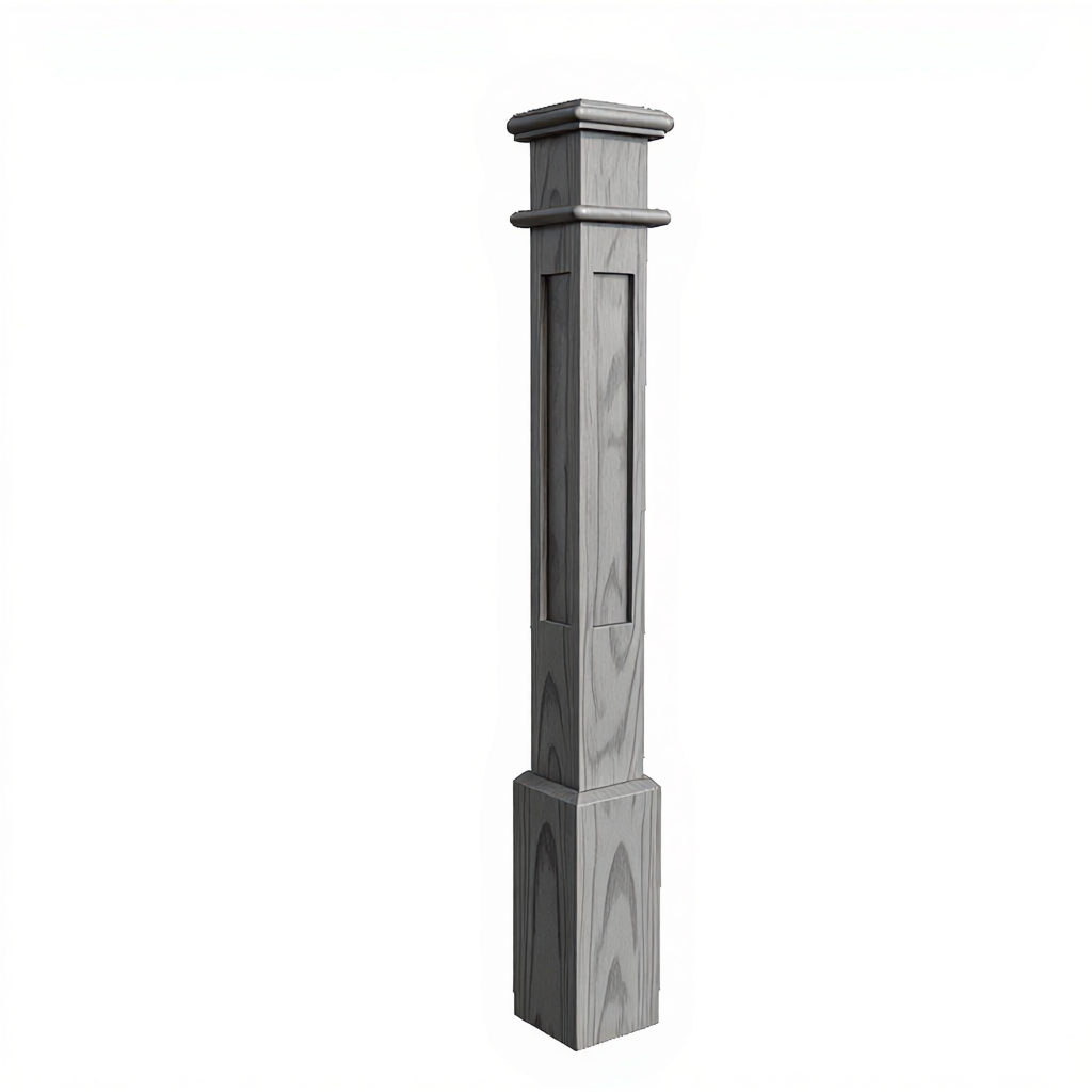 (18165) LARGE SHAKER POST WITH CAP BASE AND TOP TRIM