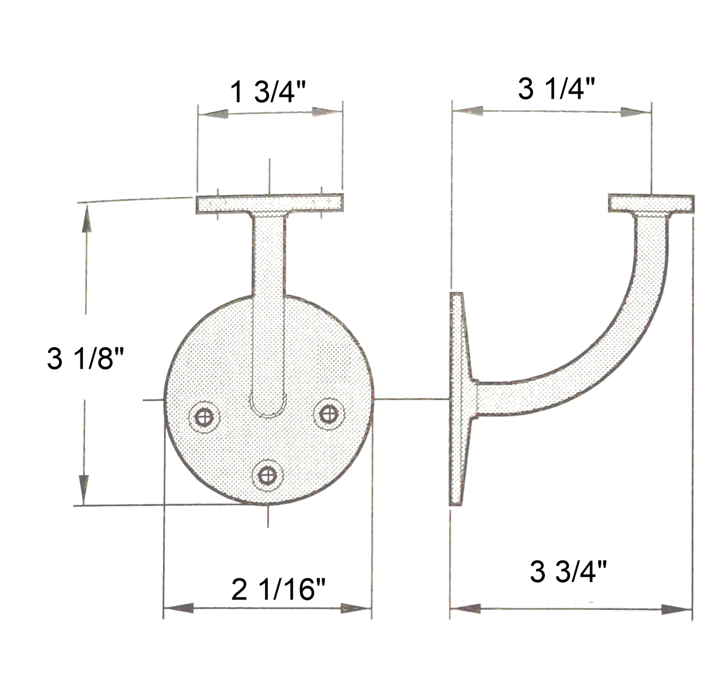 (28401) SOPORTE DE PARED NEGRO