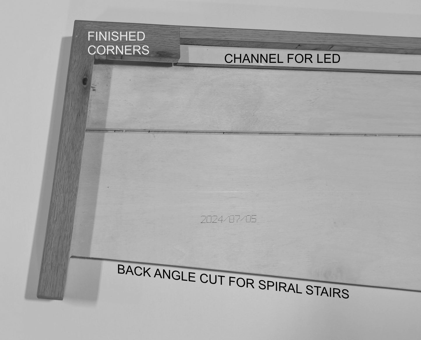 (10004) ADD SPACERS ON UNDERSIDE OF TREADS