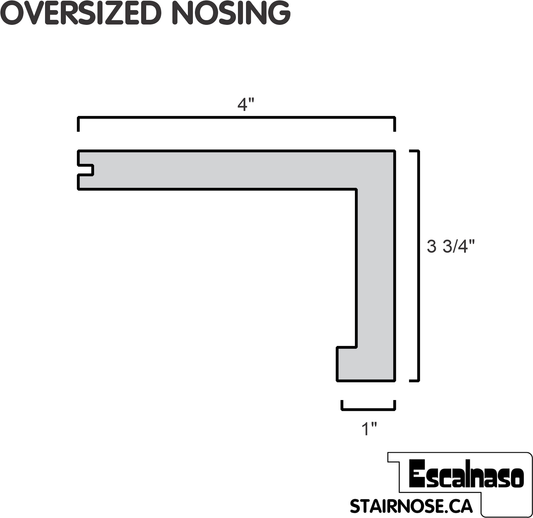 (10006) OVER SIZED STAIR NOSING TO MATCH HOLLYWOOD TREADS