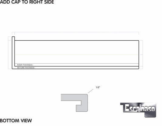 (10302) VILLA TREAD ADD CAP TO RIGHT SIDE