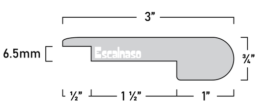 (11206) 6.5 MM SUBURBS STAIR NOSINGS OVERLAP