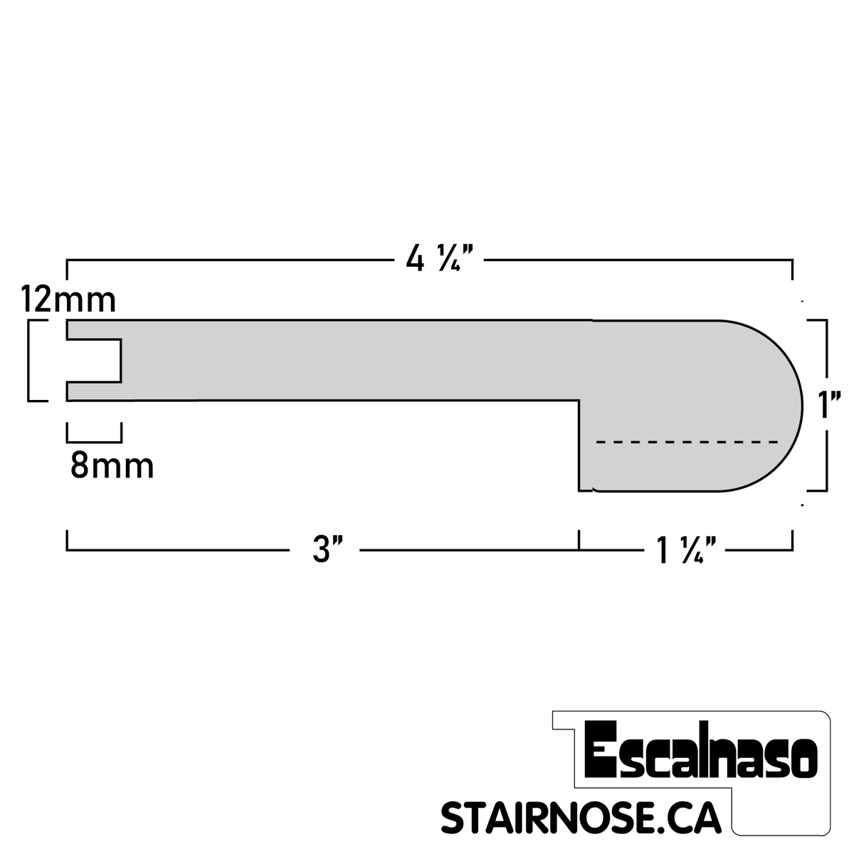 (11332) 12 MM MIDTOWN STAIR NOSINGS FLUSH