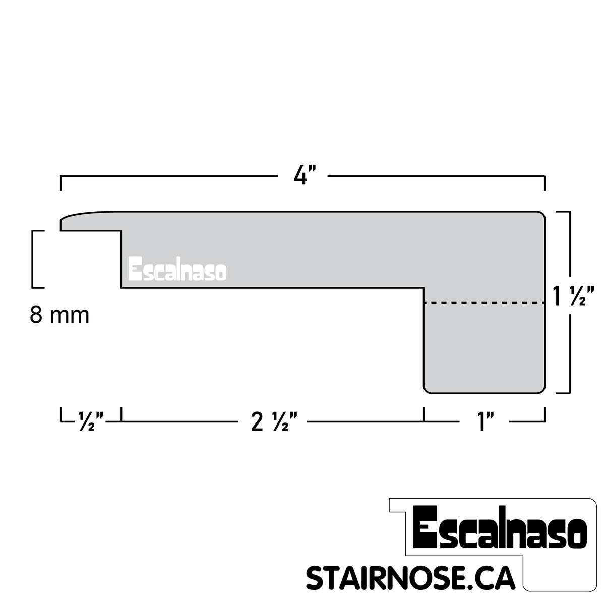 (11508) 8 MM UPTOWN  STAIR NOSINGS OVERLAP