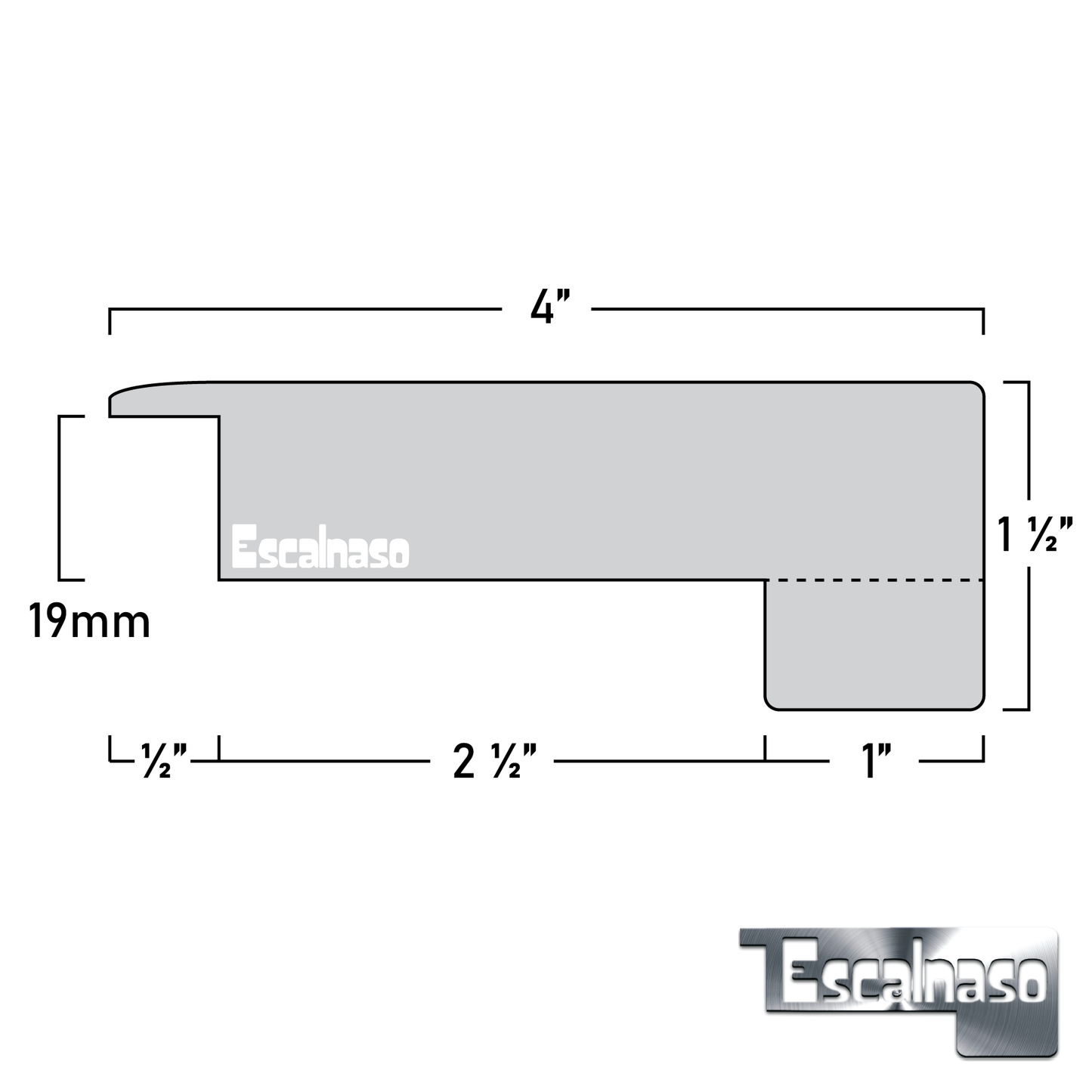 (11519) 19 MM UPTOWN  STAIR NOSINGS OVERLAP