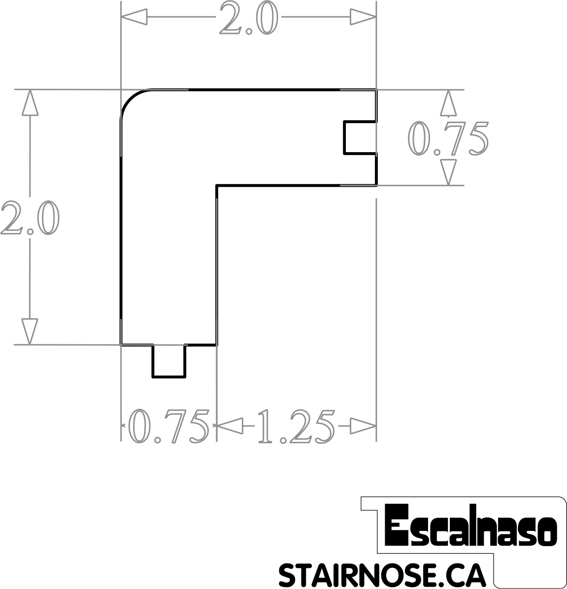 (11540) 19 MM WATERFALL NOSING