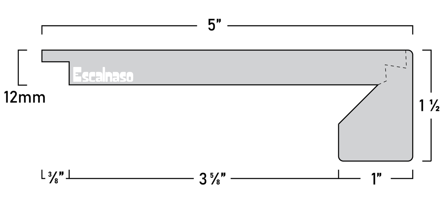 (11612) 12 MM VILLA STAIR NOSINGS FLUSH