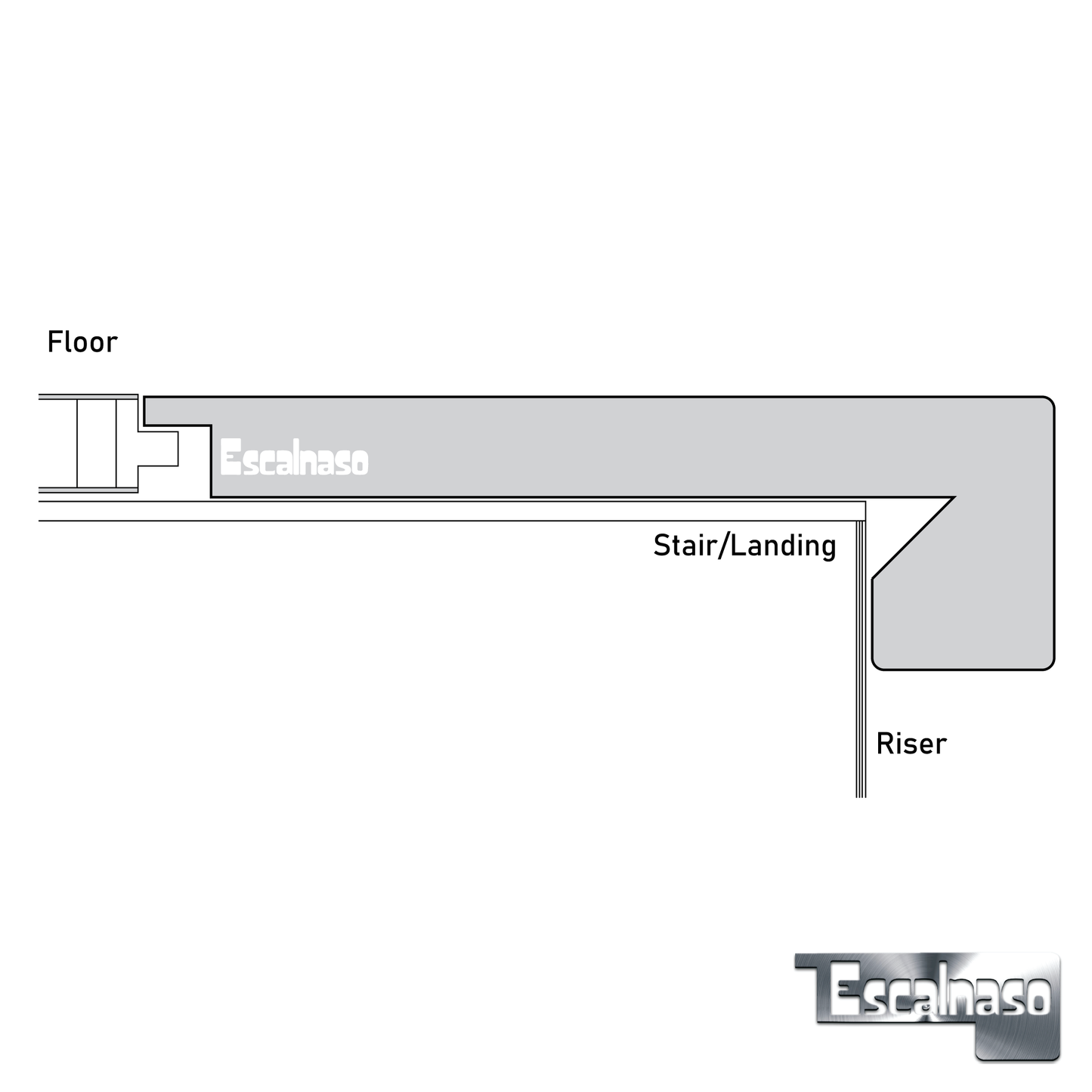 (11614) 14 MM VILLA STAIR NOSINGS FLUSH