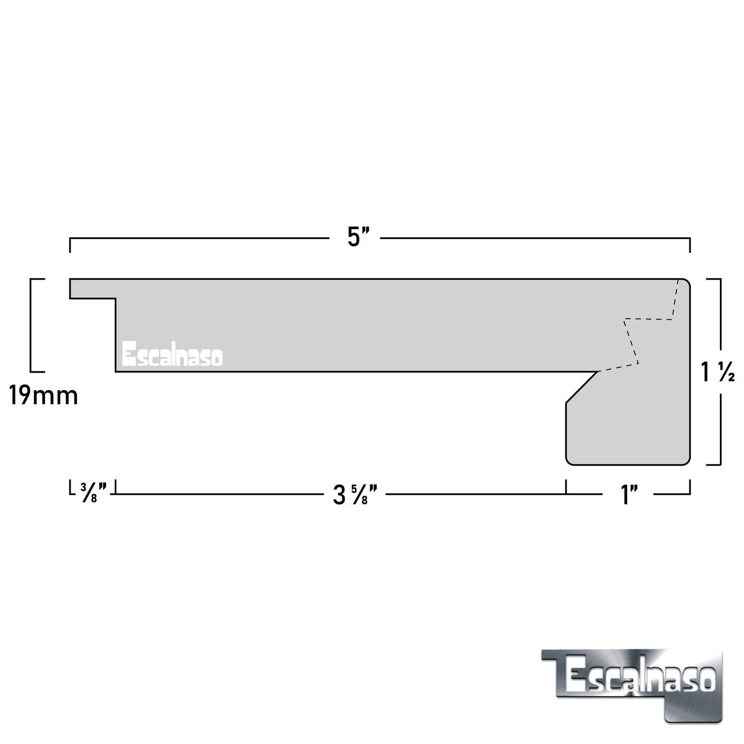 (11619) 19 MM VILLA STAIR NOSINGS FLUSH