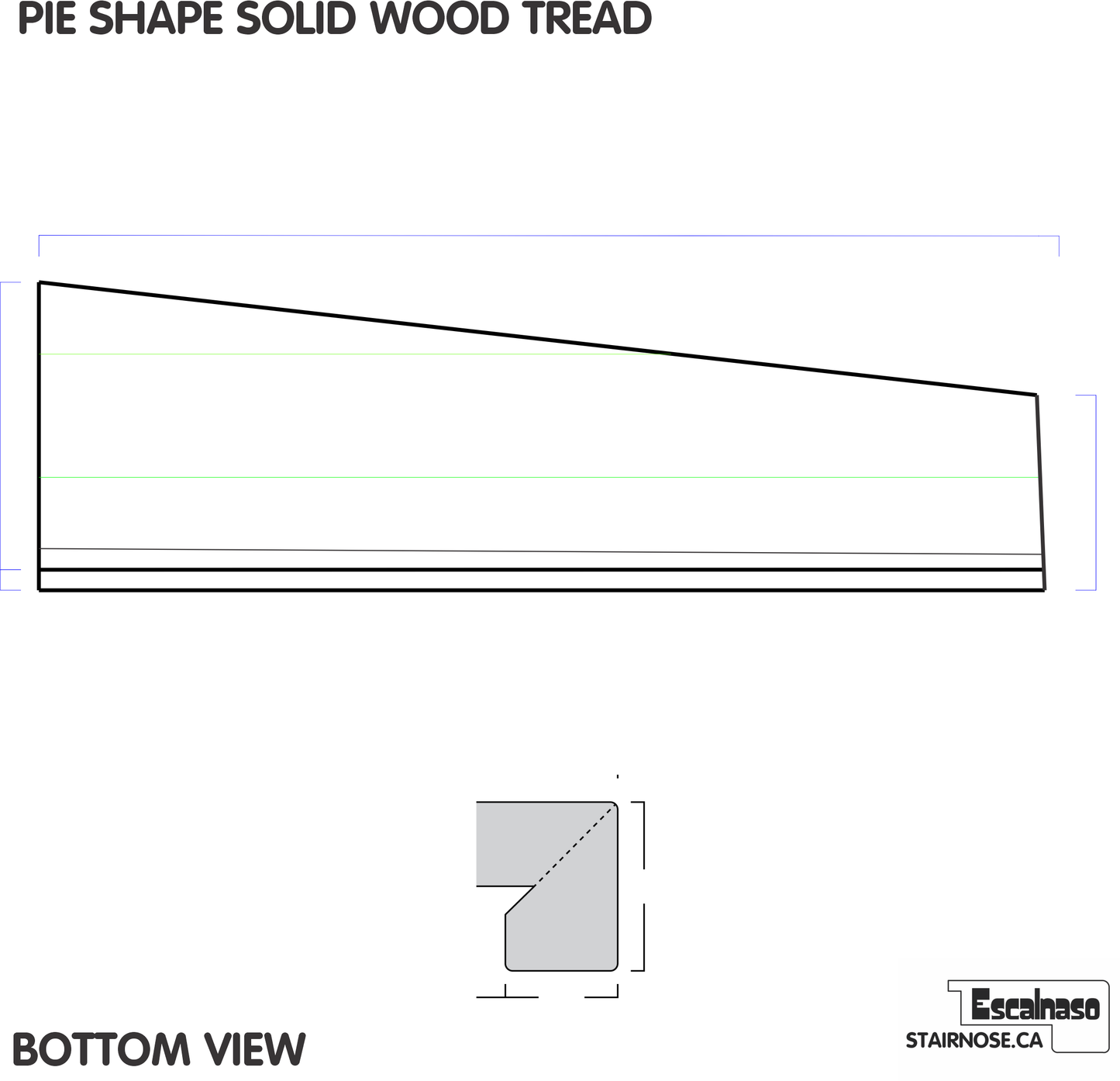 (13681) ESTATE PIE SHAPE TREAD WALL TO WALL SMALL LEFT