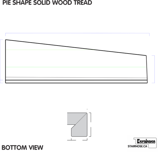 (13681) ESTATE PIE SHAPE TREAD WALL TO WALL SMALL LEFT