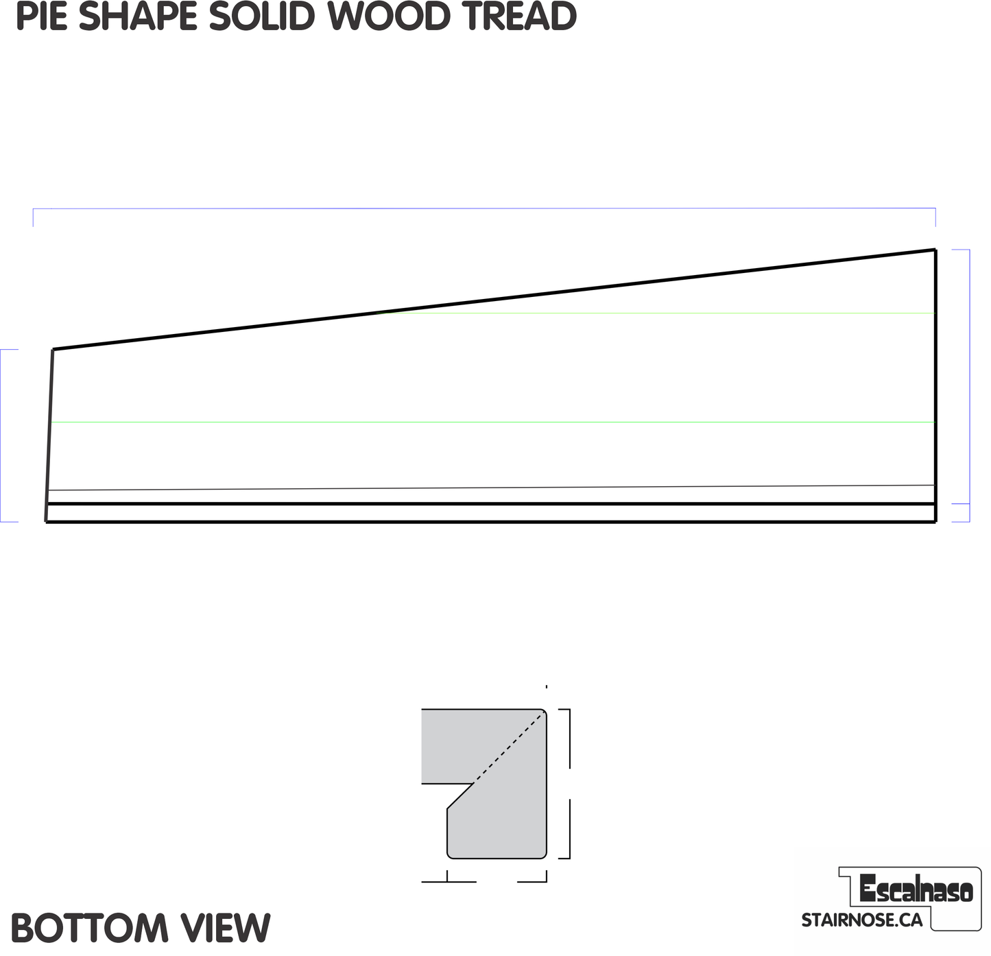 (13682) ESTATE PIE SHAPE TREAD WALL TO WALL SMALL RIGHT