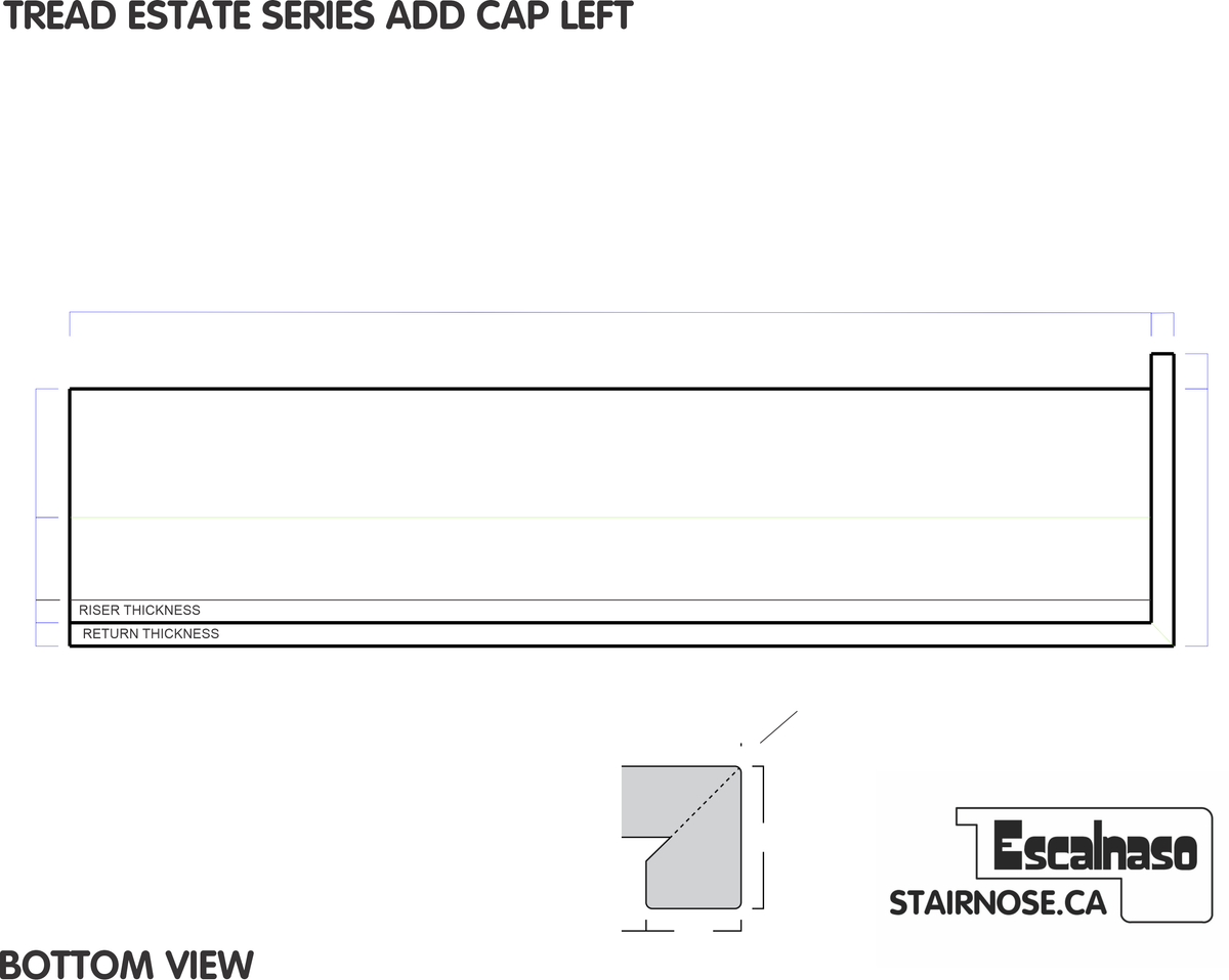 (13702) ESTATE TREAD ADD CAP TO LEFT SIDE