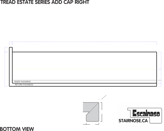 (13703) ESTATE TREAD ADD CAP TO RIGHT SIDE