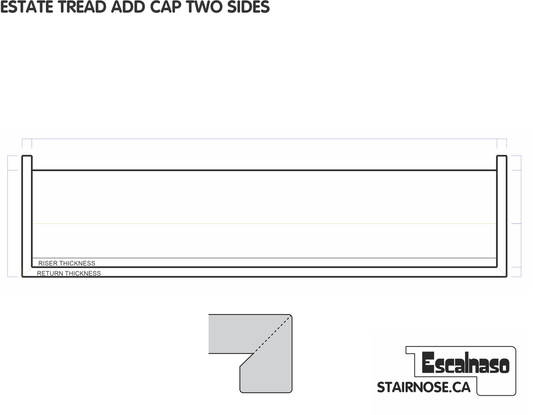 (13704) ESTATE TREAD ADD CAP TO BOTH SIDES