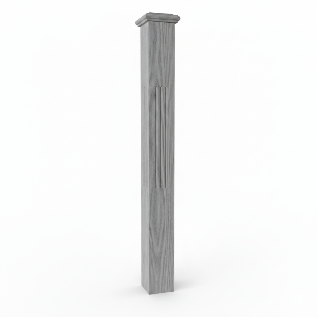 (18141) LARGE ENGRAVED POST WITH CAP