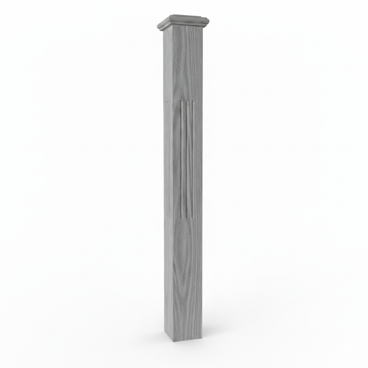 (18141) LARGE ENGRAVED POST WITH CAP