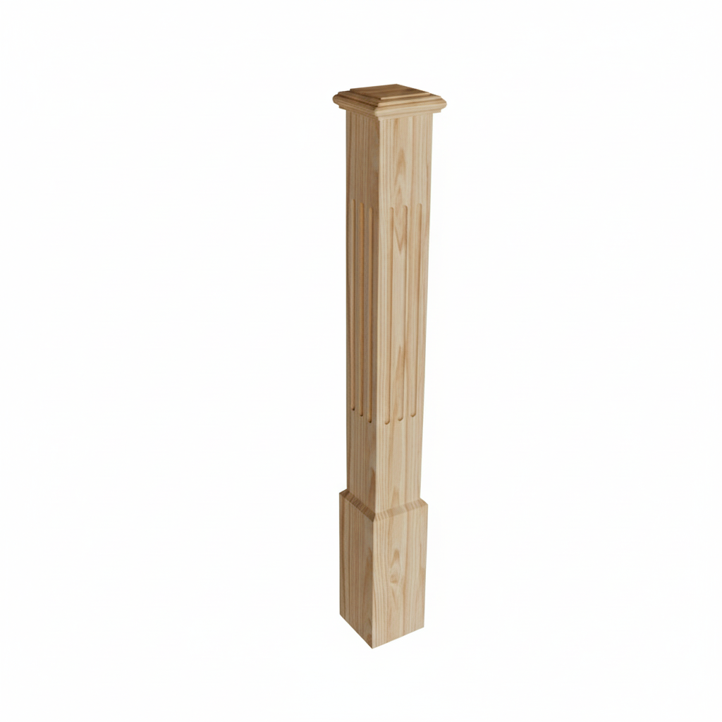 (18143) LARGE ENGRAVED POST WITH CAP AND BASE