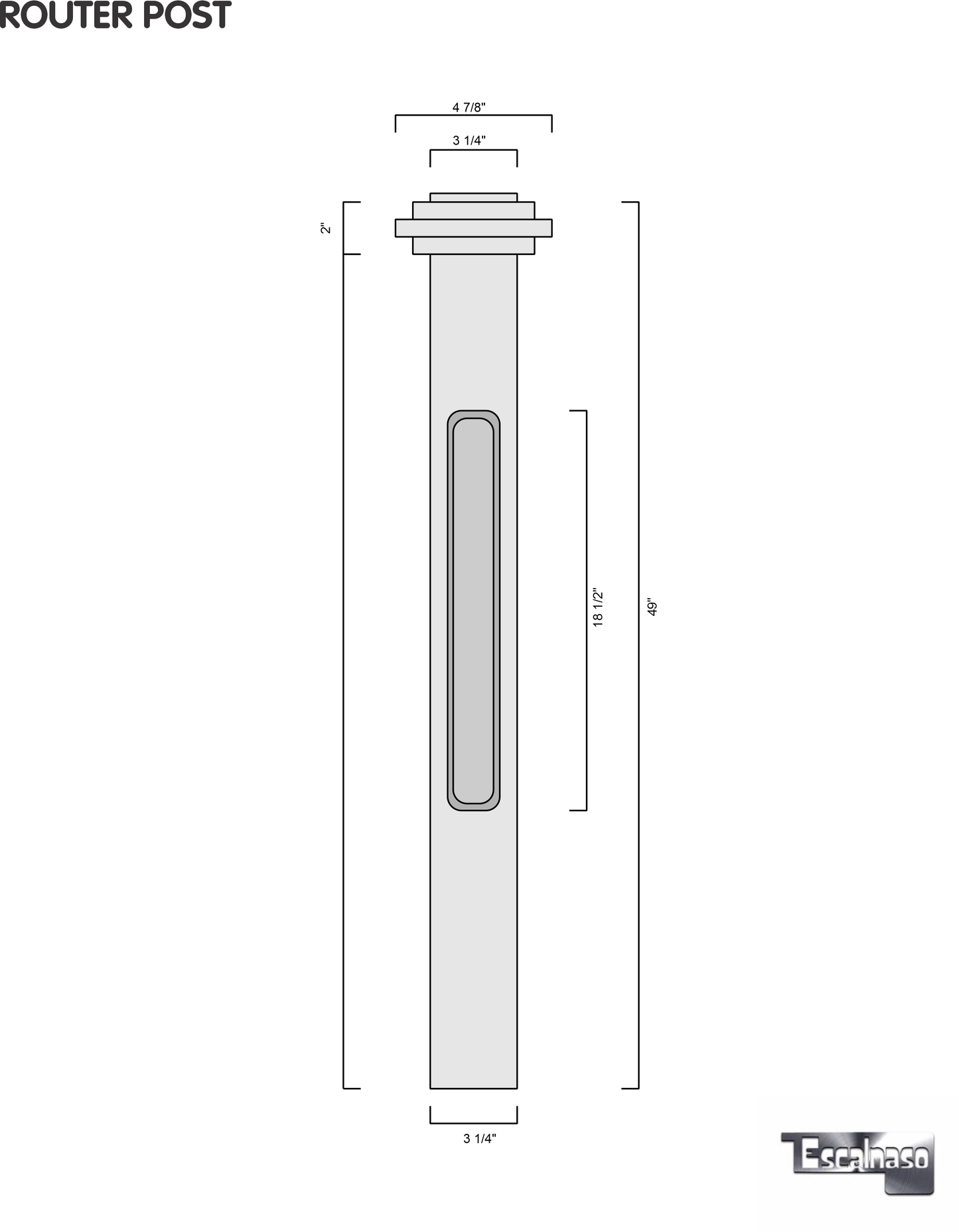 (18150) SMALL ROUTER POST WITH CAP