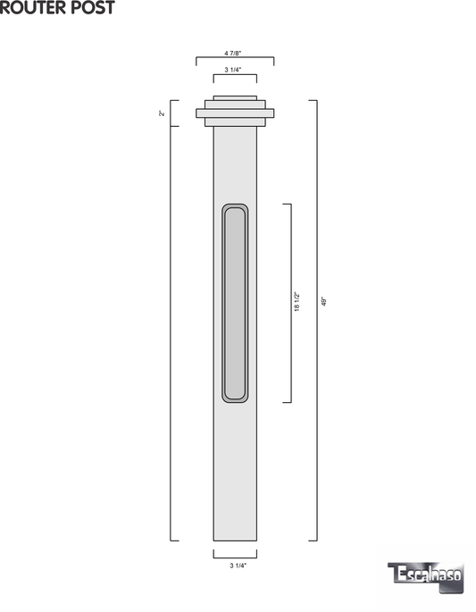 (18150) SMALL ROUTER POST WITH CAP