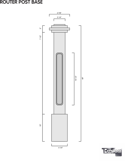 (18152) SMALL ROUTER POST WITH CAP AND BASE